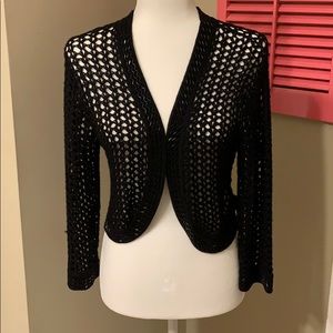 Gorgeous Linen blend mesh bolero sweater ECU